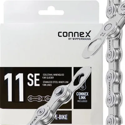 Immagine prodotto di Catena Connex 11sE a 11 velocità, 136 maglie, bloccaggio catena E-25, 1/2x11/128, argento