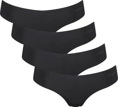Produktbild von sloggi Damen String 4-Pack ZERO Microfibre 2.0 Hipstring - BLACK - Größe M