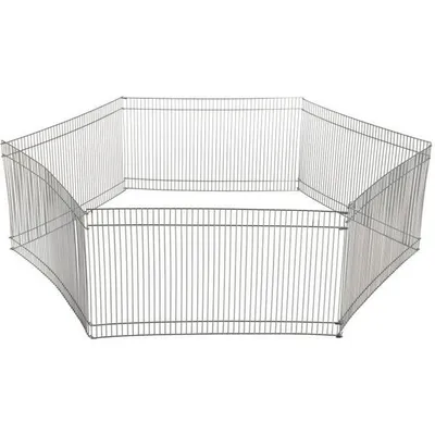 Produktbild von Kleintierlaufstall, Metall Galvanisiert, Ø90cm, 48x25cm, Erweiterbar, TRIXIE