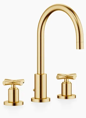 Immagine prodotto di Dornbracht TARA Mélangeur de lavabo à trois trous avec garniture d'écoulement, bec pivotant à 360°, saillie 165mm, 20713892-28, 20713892-28
