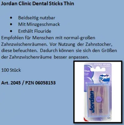Immagine prodotto di Clinica Jordan Bastoni dentali beidend 100 St