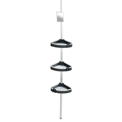 Produktbild von WENKO Teleskop Duschecke Duschablage Duschregal Duschkorb Eckregal Badregal Wave