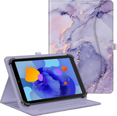 Produktbild von Fintie Tablet Universal Hülle für 9 10 10,1 Zoll - Multi-Winkel Folio Schutzhülle mit Dokumentschlitze für TECLAST, Blackview, Keenlove, Veidoo, Jumper, CHUWI und mehr 9-10.9" Tablets, Lila