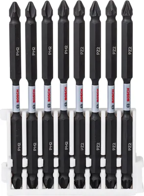 Produktbild von Bosch Schrauberbit-Set Impact Control mit Doppelklinge 8tlg. PH PZ 110 mm - 2608522348