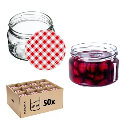 Produktbild von KADAX kleine Einmachgläser 250 ml, Marmeladengläser mit Deckel, Luftdichte Gläschen zum Verschenken