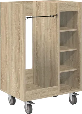Image de vidaXL Armoire Golf Avec Roue Uni Chêne Sonoma 65 x 45 x 98 cm
