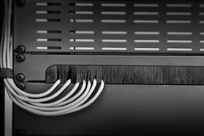 Image de Renkforce RF-3429142 48,30cm (19") Panneau brosse pour armoire réseau 1 UH Noir (RF-3429142)