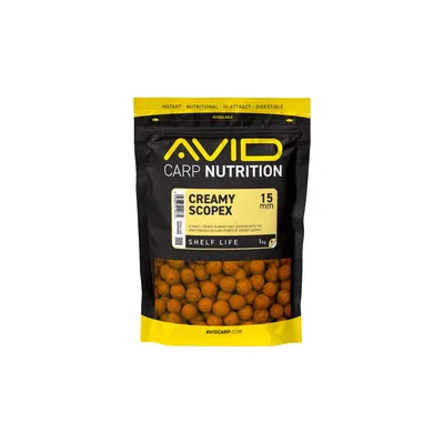 Produktbild von Avid Creamy Scopex Boilies 15mm 1 kg Lockfutter AO650068