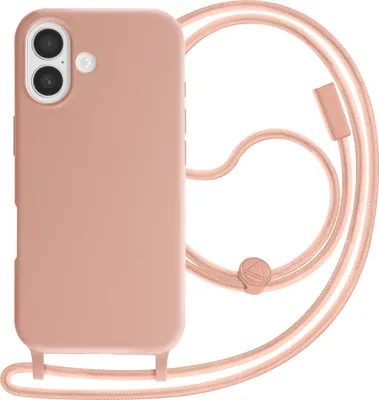 Produktbild von Avizar, Hülle für iPhone 17 Soft-Touch Silikon mit Verstellbarer Trageschlaufe, Champagnerrosa