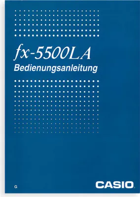 Produktbild von Anleitung deutsch für FX-5500 LA 153 Seiten