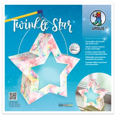 Produktbild von Ursus 18770008 - Twinkle Star Regenbogen Batik, Komplett-Set zum Basteln eines S