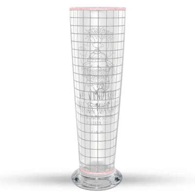 Produktbild von Mr. & Mrs. Panda Bierglas Schweinchen Glühwein - Transparent - Geschenk, Spruch, Weihnachtsmarkt, Betrunken, Weißbierglas, Weihnachten, Weizenbier Glas, Mr Mrs Weizenglas