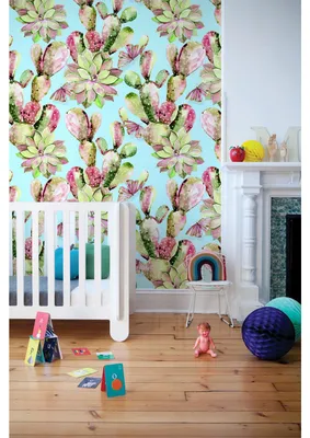 Produktbild von Coloray Fototapete 152x104 cm Vlies-Fototapete - Kaktus-Blumen-Dekor-Blume
