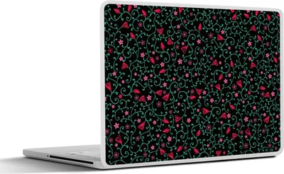 Produktbild von MuchoWow® Laptop Aufkleber Sticker Cover Blumen - Garten - Muster 40x30 cm - Laptop Dekoration - Selbstklebend