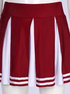 Obrázok produktu pre Dámy roztlieskavačky kostým veľkosť M jednotný súbor Crop Top bez chrbta skladaný sukňa Mini sukňa Dance karneval Party Halloween