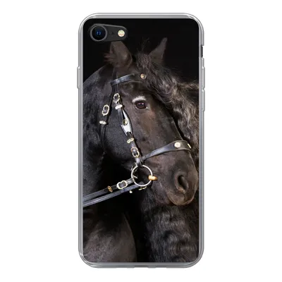 Produktbild von MuchoWow® Handyhülle Schutzhülle Hülle für iPhone SE 2020 Pferd - Halfter - Mähne Silikon Softcase Handy Hülle - Kartenbesitzer