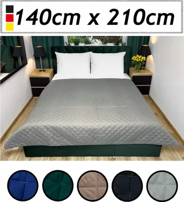 Produktbild von Tagesdecke Bettüberwurf mit Ultraschall genäht, Steppdecke mit Wolkenmuster, Bettdecke Stepp Decke Doppelbett Weich und bequem (Grau, 140X210)