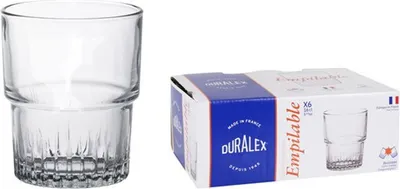 Produktbild von Duralex Set 6 Transparente Gläser 16cl Stapelbar Durchsichtig  Durchsichtig One Size