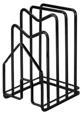 Produktbild von Schneidebretthalter, Topfdeckelhalter, Schneidebrett-Organizer, Ständer, Küchenarbeitsplatte, Abtropfgestell, Aufbewahrungsregal (schwarz)