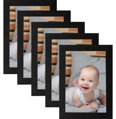 Immagine prodotto di Cornici per foto, set da 5 pezzi, nere, formato 10x15 cm, in plexiglas