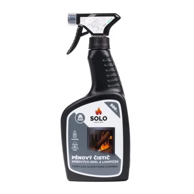 Obrázek produktu pro Pěnový čistič krbových skel a hřbitovních lampiček SOLO 500 ml