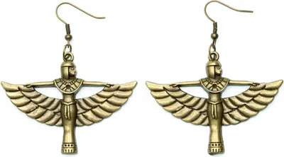 Produktbild von Isis Figur Ohrringe Miniblings Hänger Ägypten ägyptische Göttin Flügel bronze