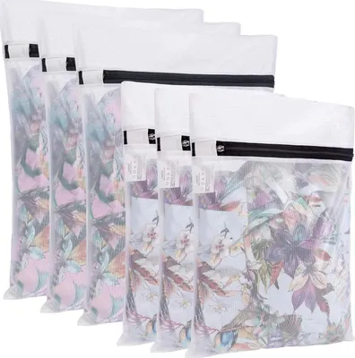 Produktbild von Weißes Wäschenetz Wäschesäcke 6er Set für Waschmaschine BH Unterwäsche Schuhe Babykleidung
