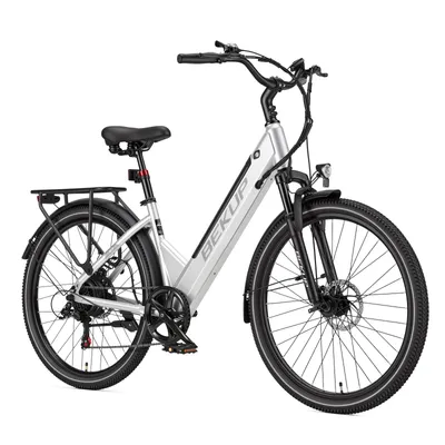 Produktbild von TTGO E-Bike V1 26 Zoll Tiefeinsteiger, 522 Wh Akku, 45 Nm, Shimano 7-Gang Kettenschaltung, Heckmotor City E-Bikes & E-Hollandräder Silber