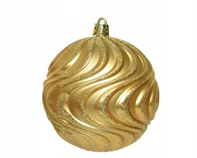 Imagen del producto de Adorno para el árbol de Navidad, esfera dorada, 8 cm