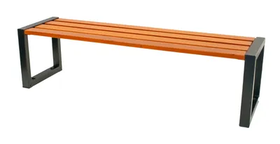 Obrázek produktu pro Zahradní lavice Holtz ocelová lavice zahradní venkovní lavice 02005 lavice pro terasy 162x40cm barva teaková