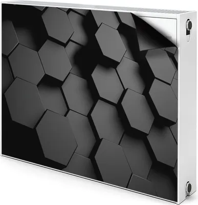 Produktbild von Magnet Heizkörperabdeckung Heizkörperverkleidung Verkleidung Abdeckung 100x60 cm - Schwarz, Scheiben, Honig