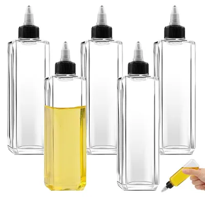 Image de Lot de 5 flacons doseurs de 100 ml, idéal pour les épices liquides et les sauces