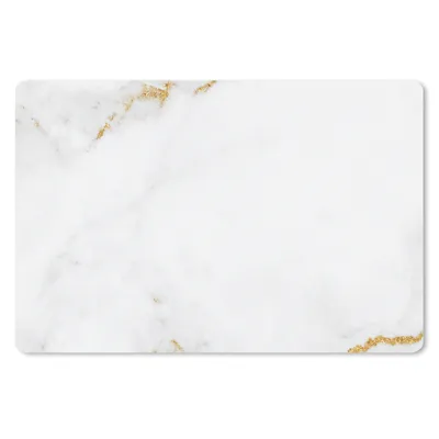 Produktbild von MuchoWow® Mauspad Mousepad Marmor - Gold - Weiß - Luxus 27x18 cm - Mousepads - Maus Mat - Pad - Mausunterlage - Büroartikel - Desk Matten