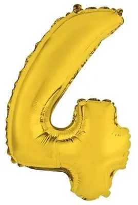 Zdjęcie produktu dla Balon foliowy 4 złoty 35cm - Godan