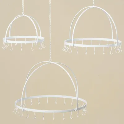 Produktbild von Deckenhänger Kräuterhänger mit Haken weiß Eisen Ø 30 cm Stückpreis