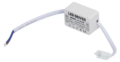 Obrázok produktu pre LED ovládač, konštantný prúd, 300 mA, vysokovýkonný AC vstup, 85–265 V, výstup 6–12 V DC, pripojenie pre osvetľovacie zariadenia