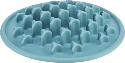 Produktbild von TRIXIE Slow Feeding Futtermatte Pillars   - blau - ø 35 cm