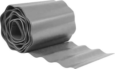 Produktbild von GARDENIX WaveBorder Rasenkanten aus Kunststoff, Länge 9 m, Höhe 10–25 cm – Hellgrau / 10 cm