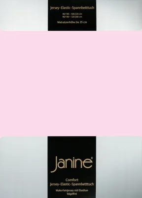 Produktbild von Janine JERSEY Spannbetttuch 5007 Farbe zartrosa Größe 150x200cm