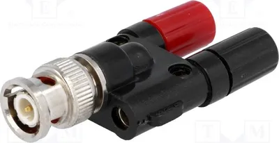 Obrázok produktu pre 1x Adaptér 60 V DC, konektor BNC, zásuvka banánová 4 mm.
2x zásuvky banánové 4 mm