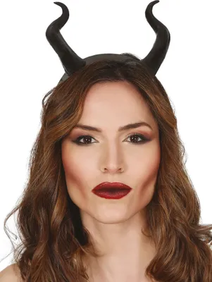 Produktbild von Dunkle Fee Hörner Haarreif Halloween Kostüm Damen