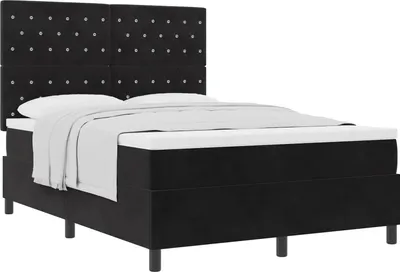 Obrázok produktu pre Skriňová posteľ s matracom čierna 160 x 200 cm zamat