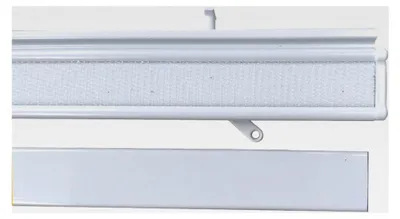 Produktbild von Paneelwagen 80 cm mit Drehgleiter für Schiebegardinen, Flächenvorhänge aus Aluminium Weiß