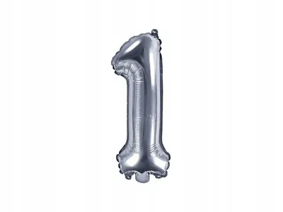 Zdjęcie produktu dla Balon foliowy Cyfra ''1'', 35cm, srebrny
