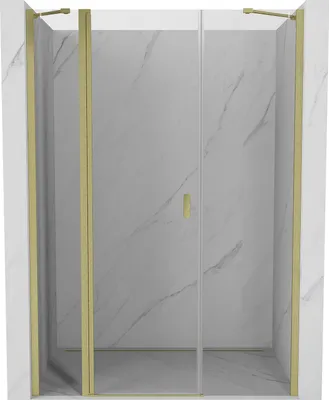 Zdjęcie produktu dla Mexen Mist drzwi prysznicowe uchylne 150 cm, transparent, złote szczotkowane - 8A4-150-001-55-00