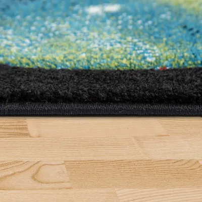 Produktbild von TT Home Kinder-Teppich, Spiel-Teppich Für Kinderzimmer Mit Planeten Sternen, In Schwarz Größe 80x150 cm