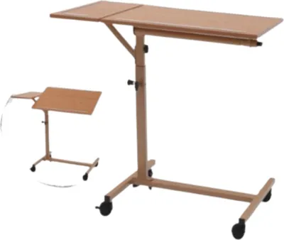 Produktbild von Bett-Beistelltisch Duo mit verstellbarer Platte,Buchedekor>>>>