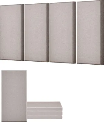 Obrázek produktu pro VEVOR akustické panely, 4 kusy, tloušťka 5,1 cm, 60,4 x 30 cm, sklolaminát, zvukově pohltivé panely, samolepicí, zvukotěsné stěnové panely, pro studia, kanceláře, domácí kina, konferenční místnosti, velbloudi