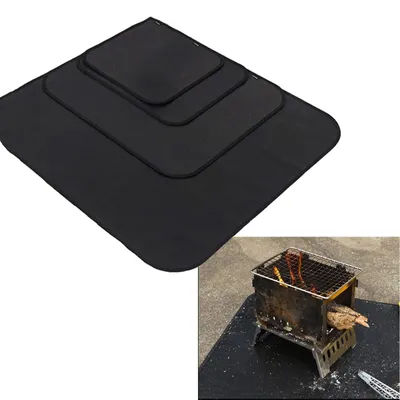 Image de Omgoods - Tapis pour foyer, 60x52 cm, tapis résistant à la chaleur pour une utilisation extérieure