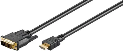 Produktbild von Goobay 61580, 2 m, DVI-D, HDMI Typ A (Standard), Männlich, Männlich, Gold